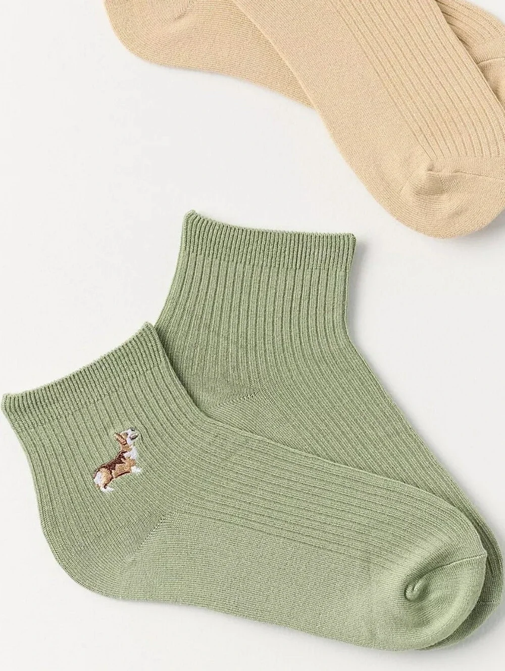 ❣️🪷NWT Anthropologie Trouser Icon Socks, 2 Pair Set In Corgi Bone🌙